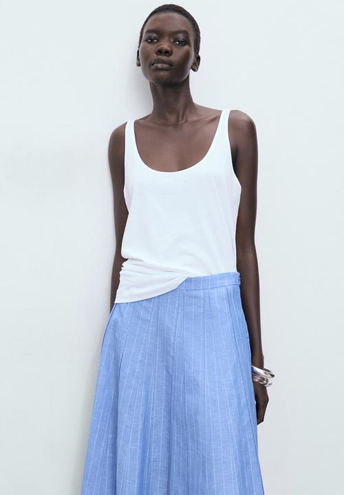 MANGO - Skirt dam -  medium blue