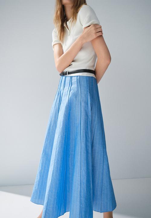 MANGO - Skirt dam -  medium blue