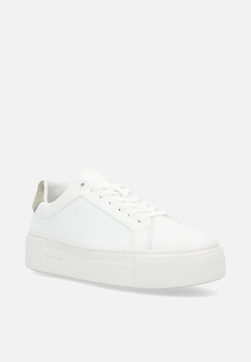 Calvin Klein - Cupsole Lace Up - Bright White/Moss Grey