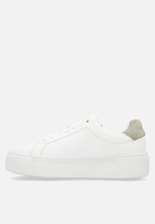 Calvin Klein - Cupsole Lace Up - Bright White/Moss Grey