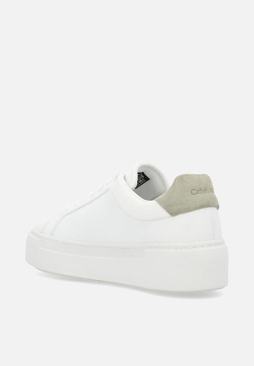 Calvin Klein - Cupsole Lace Up - Bright White/Moss Grey
