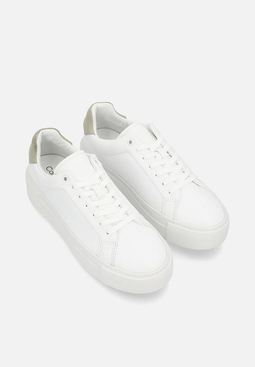 Calvin Klein - Cupsole Lace Up - Bright White/Moss Grey