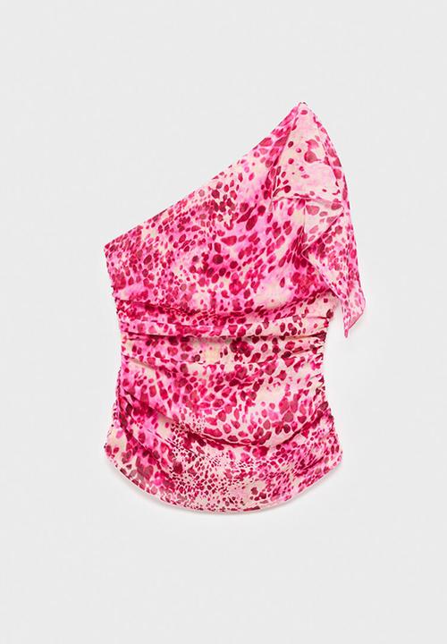 MANGO - Top corinne - bright pink