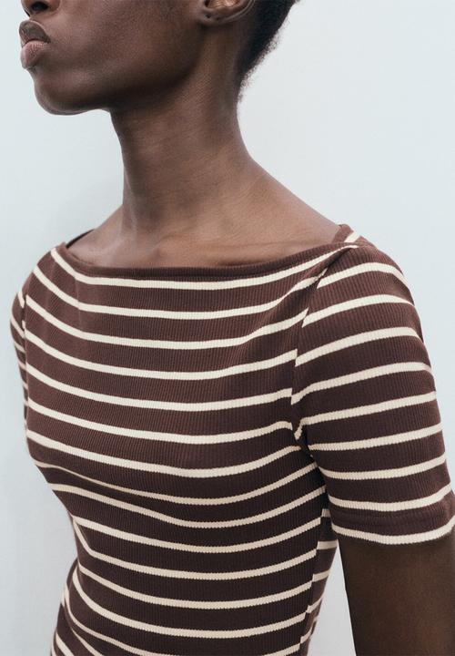 MANGO - Dress globi  -  brown