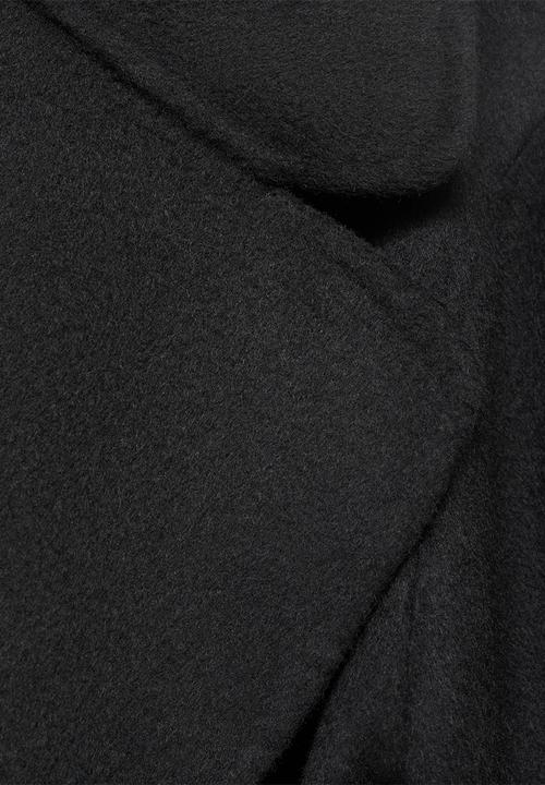 MANGO - Abrigo batin - black