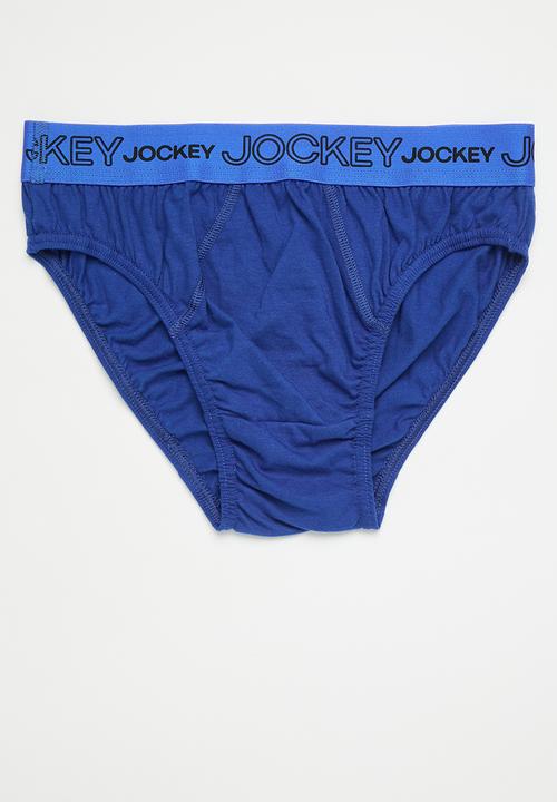 Jockey - 3 pack fancy boys jockey brief - blue