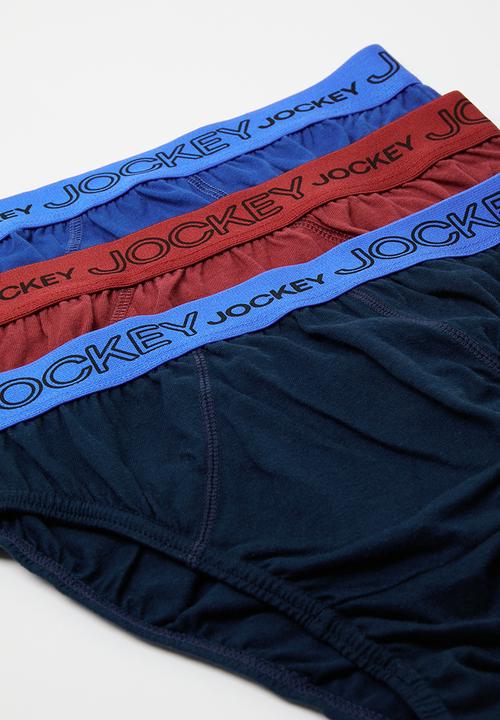 Jockey - 3 pack fancy boys jockey brief - blue