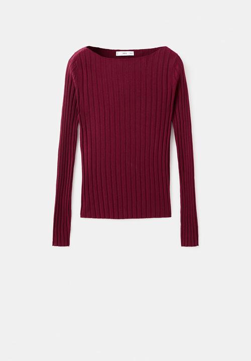 MANGO - Jersey flurry - dark red
