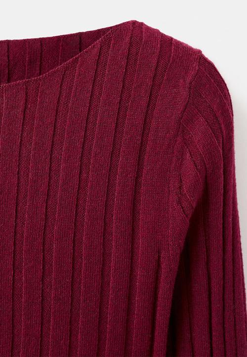 MANGO - Jersey flurry - dark red