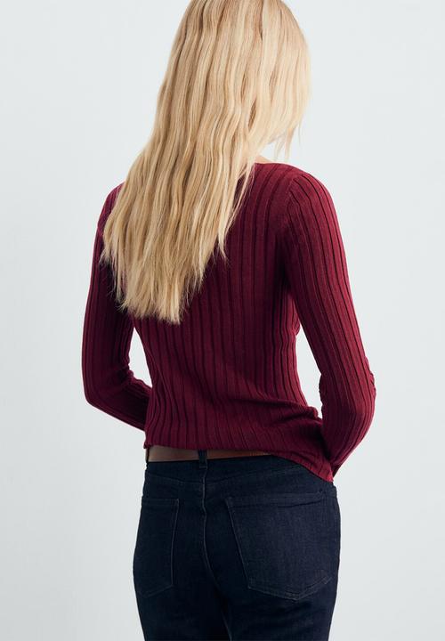 MANGO - Jersey flurry - dark red