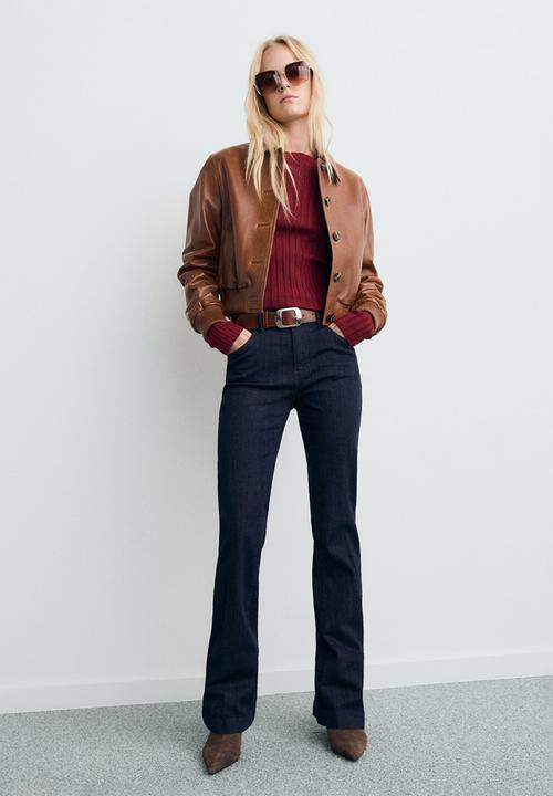 MANGO - Jersey flurry - dark red