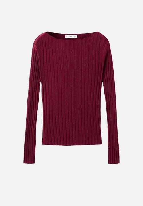 MANGO - Jersey flurry - dark red