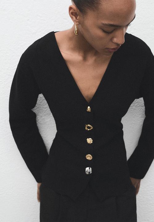 MANGO - Jacket dali -  black