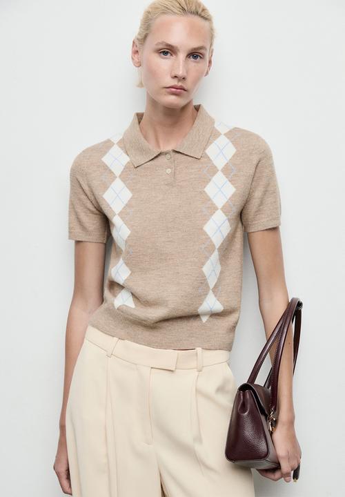 MANGO - Jersey dumin -  light brown