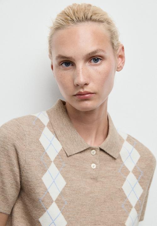 MANGO - Jersey dumin -  light brown