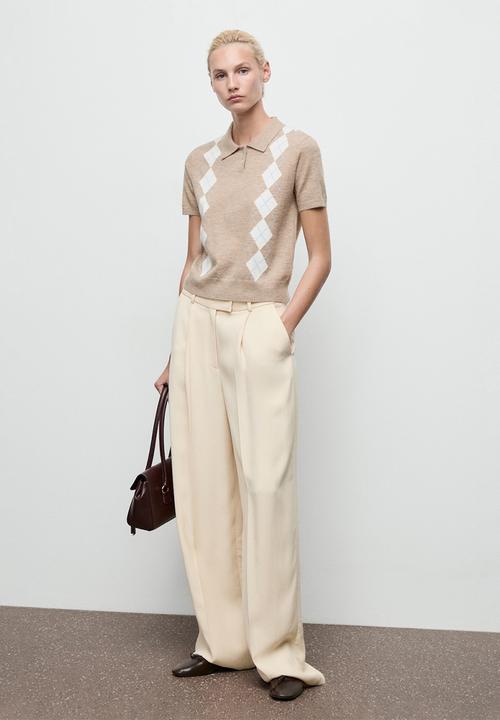MANGO - Jersey dumin -  light brown