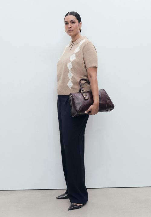 MANGO - Jersey dumin -  light brown