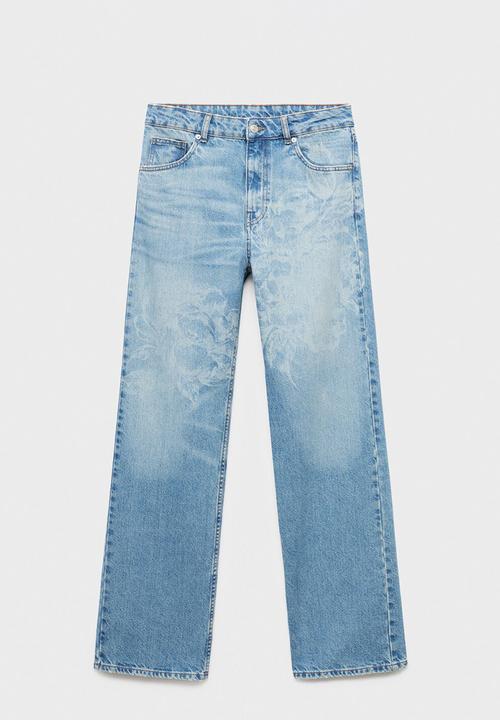 MANGO - Jeans rose - open-blue
