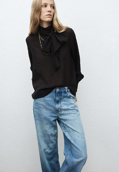 MANGO - Jeans rose - open-blue