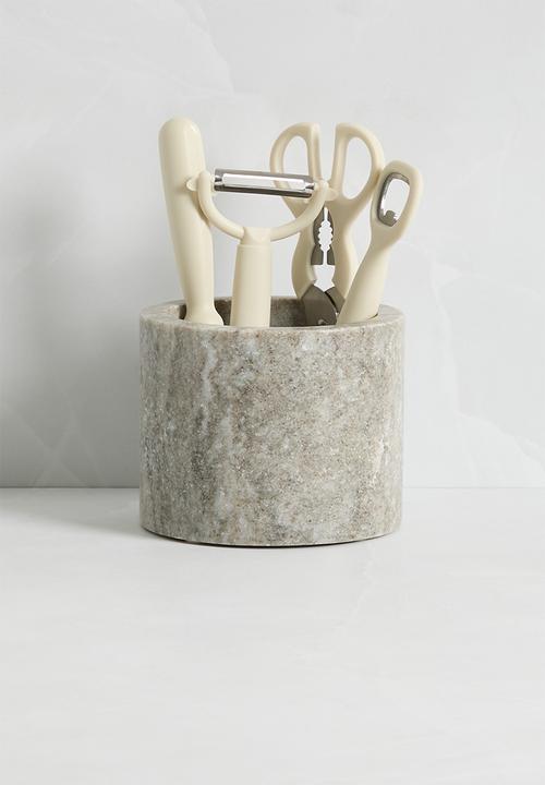 Sixth Floor - Marble utensil holder - natural