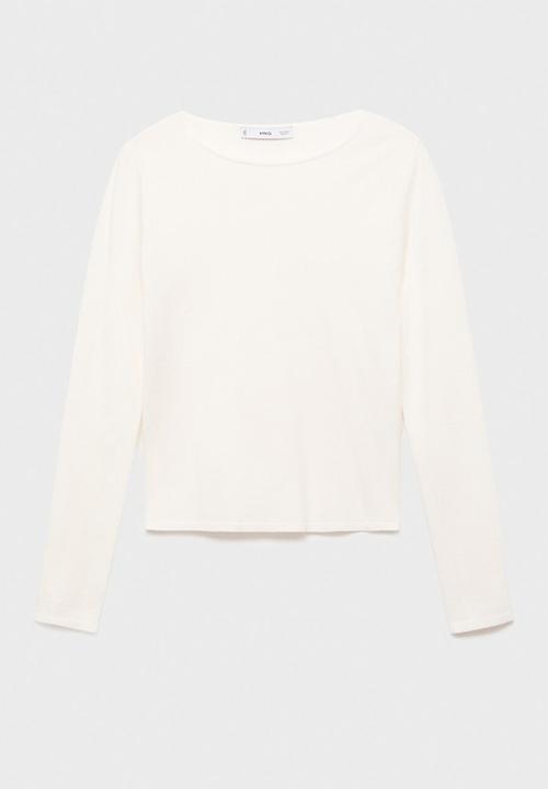 MANGO - Jersey rira - light beige
