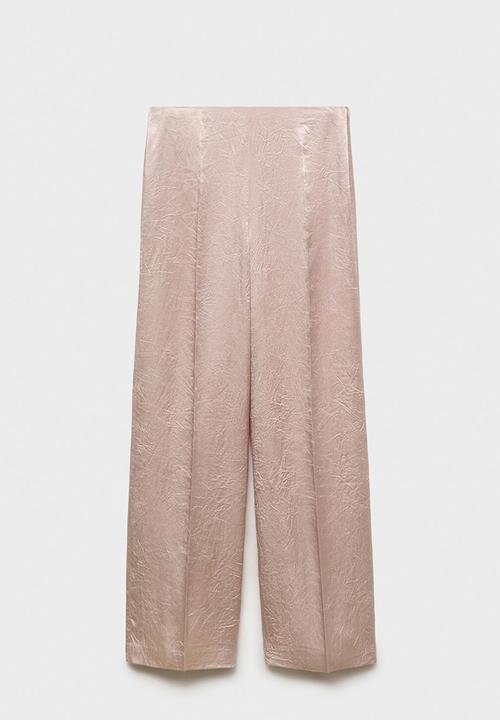 MANGO - Trousers raida - light/ pastel pink