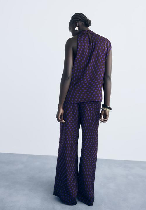 MANGO - Trousers deepy -  brown
