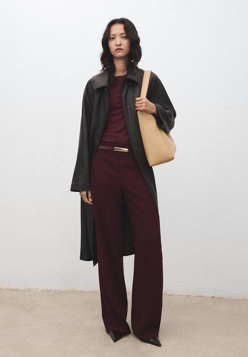 MANGO - Jersey rira - dark red