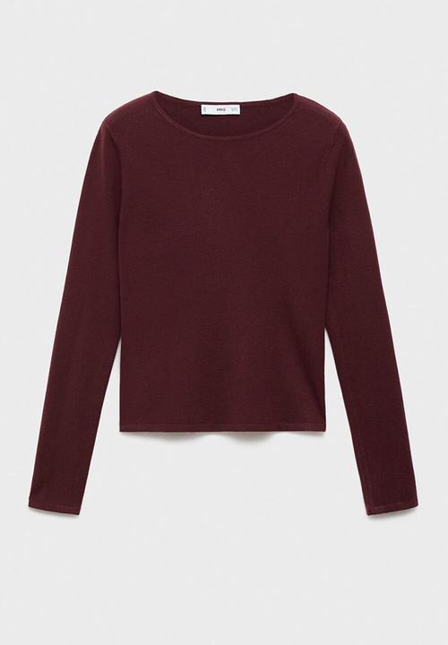 MANGO - Jersey rira - dark red