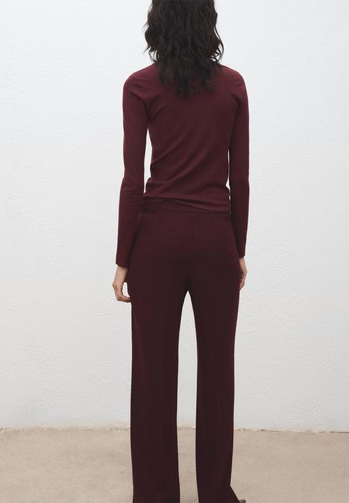 MANGO - Jersey rira - dark red