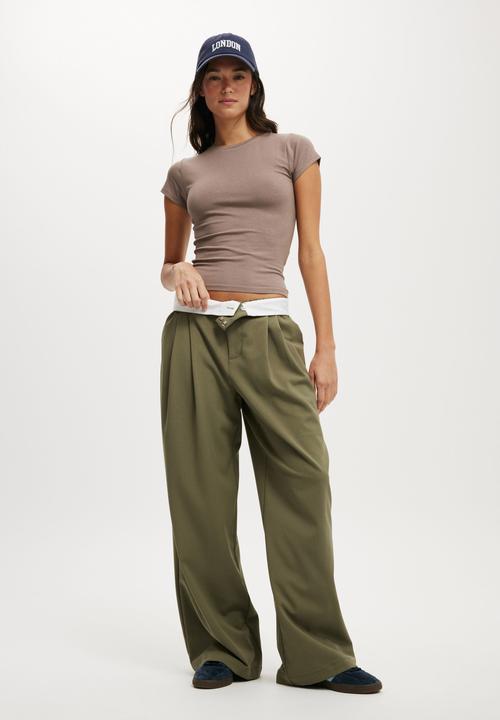 Cotton On - All day crew tee - washed mocha