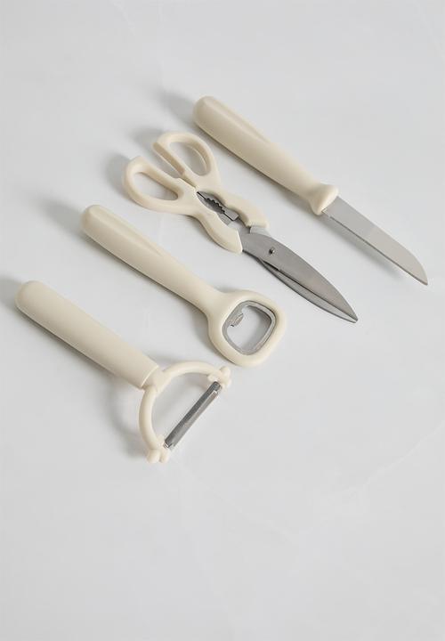 Maisonware - 5pc Kitchen Basics Utensil set - Off White