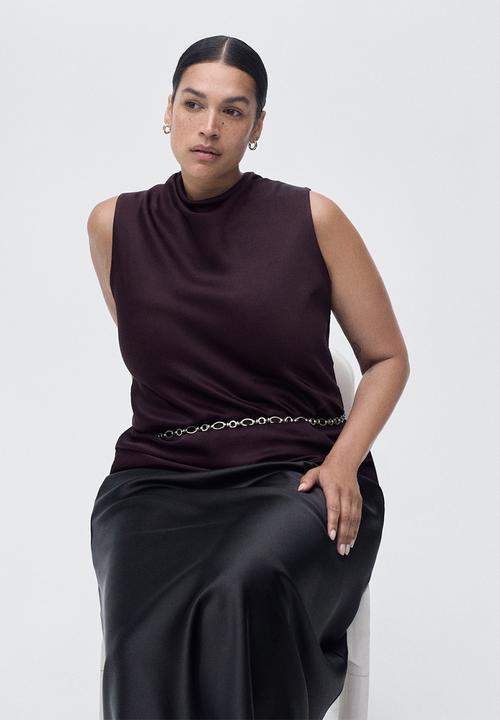 MANGO - Blouse mart -  burgundy