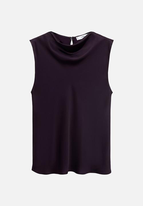 MANGO - Blouse mart -  burgundy