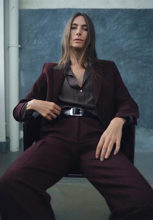 MANGO - Americana bergen - dark red