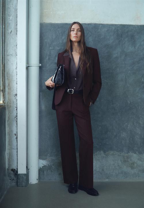 MANGO - Americana bergen - dark red