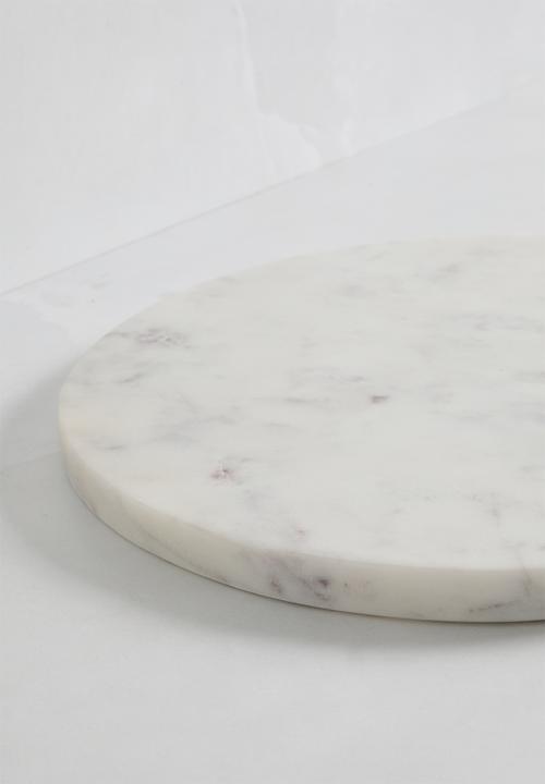 Sixth Floor - Round marble chopping board - white