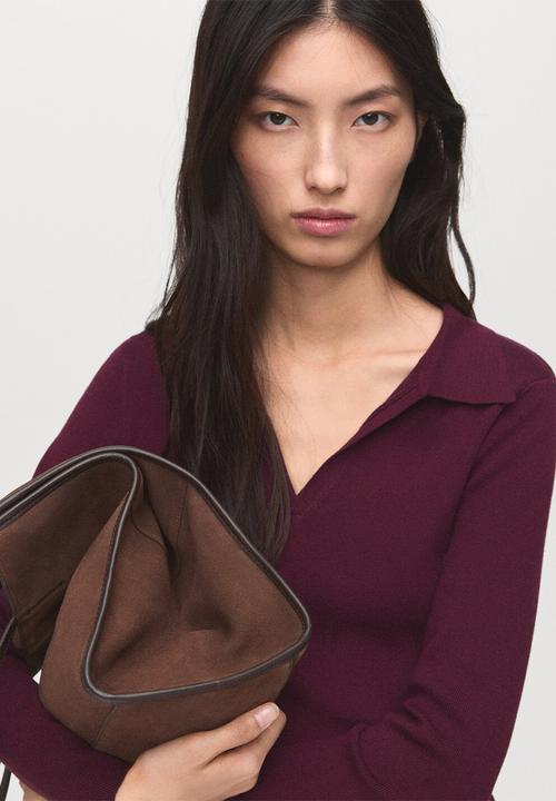 MANGO - Jersey mariele - dark red