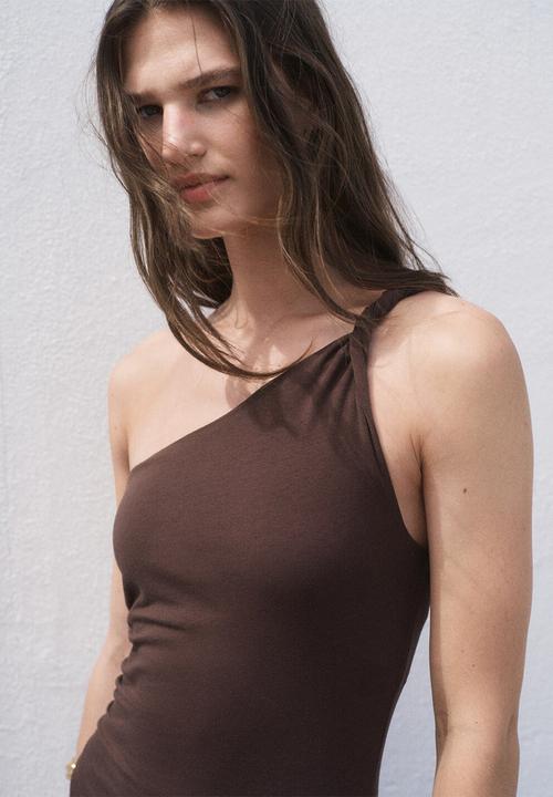 MANGO - Dress Cuba - Brown