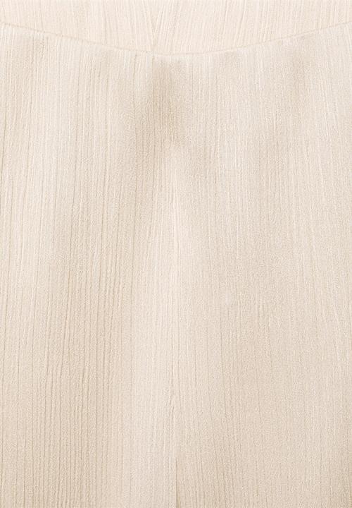 MANGO - Trousers plis -  light beige