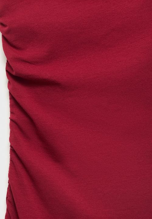 MANGO - Dress cuba - bdark red