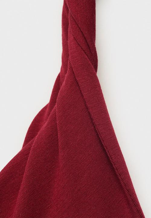 MANGO - Dress cuba - bdark red