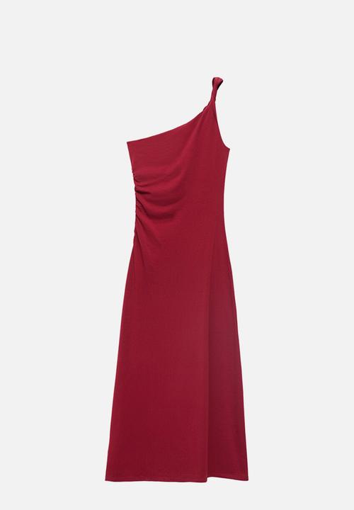 MANGO - Dress cuba - bdark red