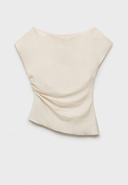 MANGO - Blouse manta -  white