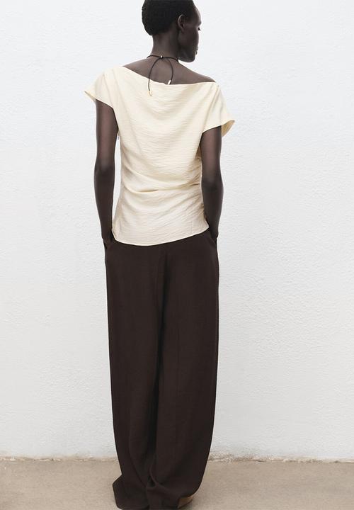 MANGO - Blouse manta -  white