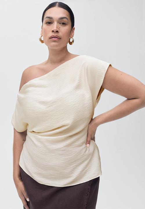 MANGO - Blouse manta -  white