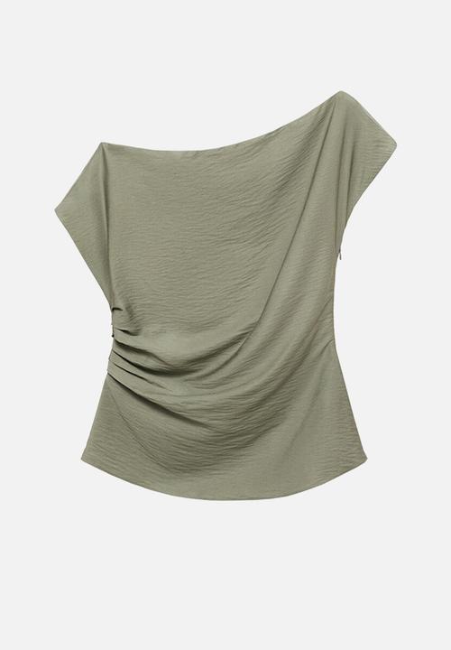 MANGO - Blouse manta -  aqua green