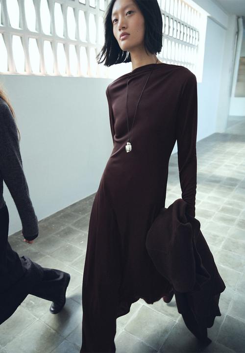 MANGO - Vestido celina - brown