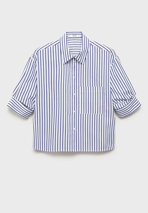 MANGO - Shirt gigi - mid-blue