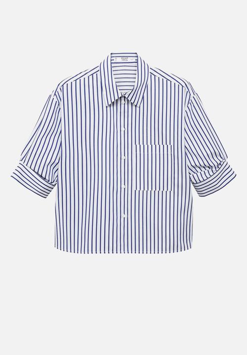MANGO - Shirt gigi - mid-blue